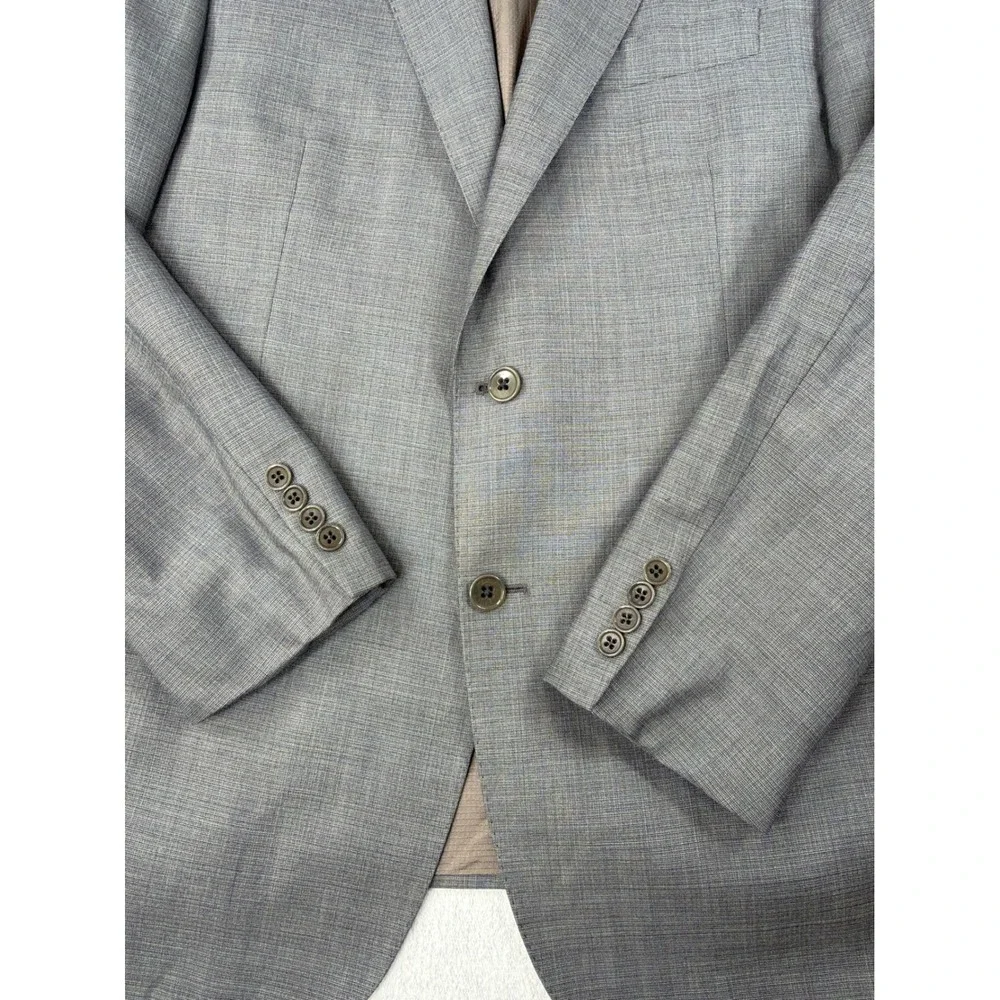 Emporio Armani G Line Grey Super 130s Wool Blazer Jacket 52 IT 42 US W1VGUD